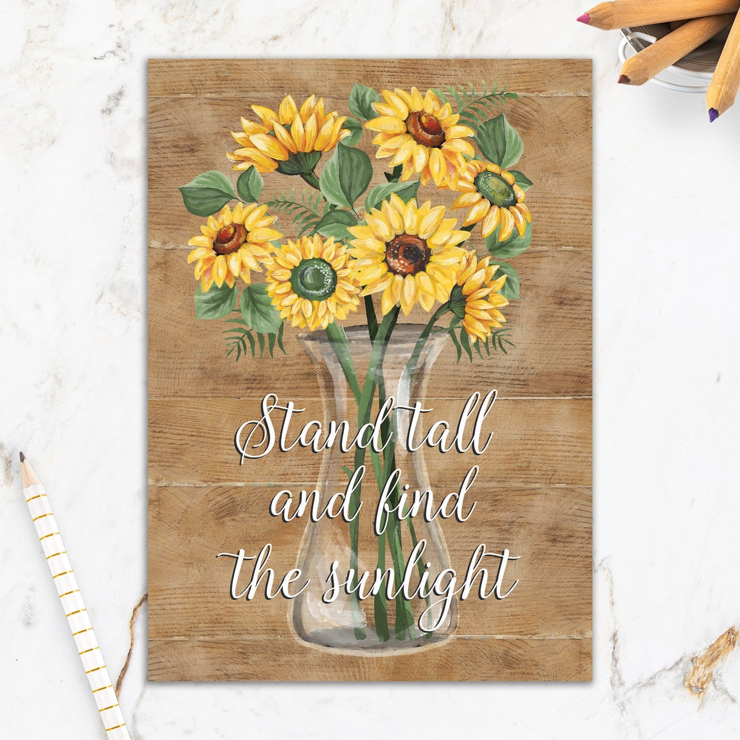 564-IOPW0427L | EN/Rustic Sunflowers