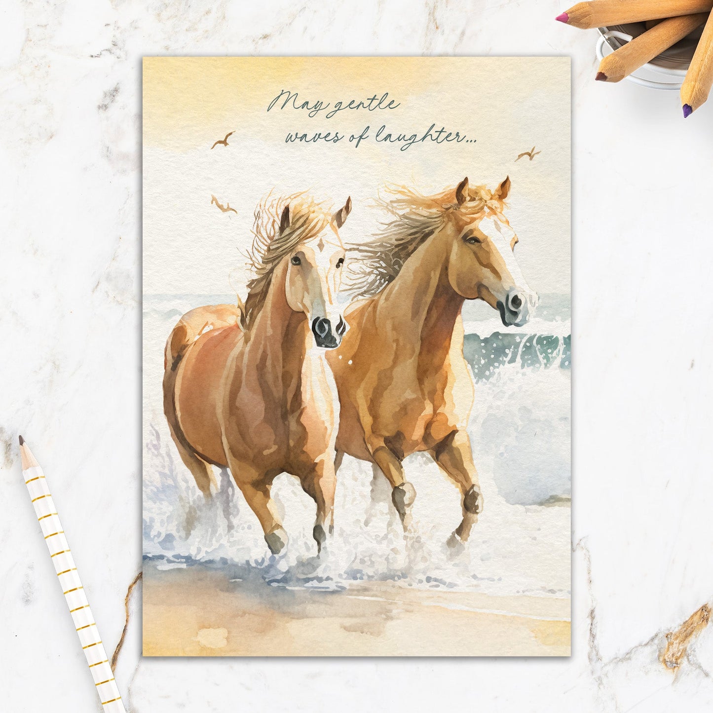 564-IOPW0454WC |RO/Horses on Beach