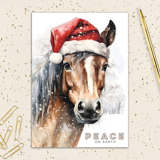 8564-IOPWOX0787WC | XM/Santa Hat Horse