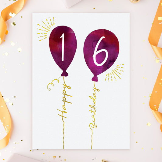 363-MLST0016D | ABD16/Sixteen Purple Balloons
