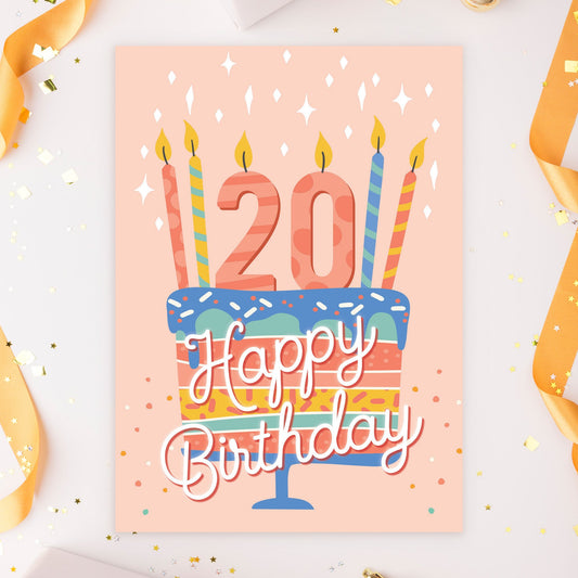 363-MLST0020B | ABD20/Pink 20th Cake