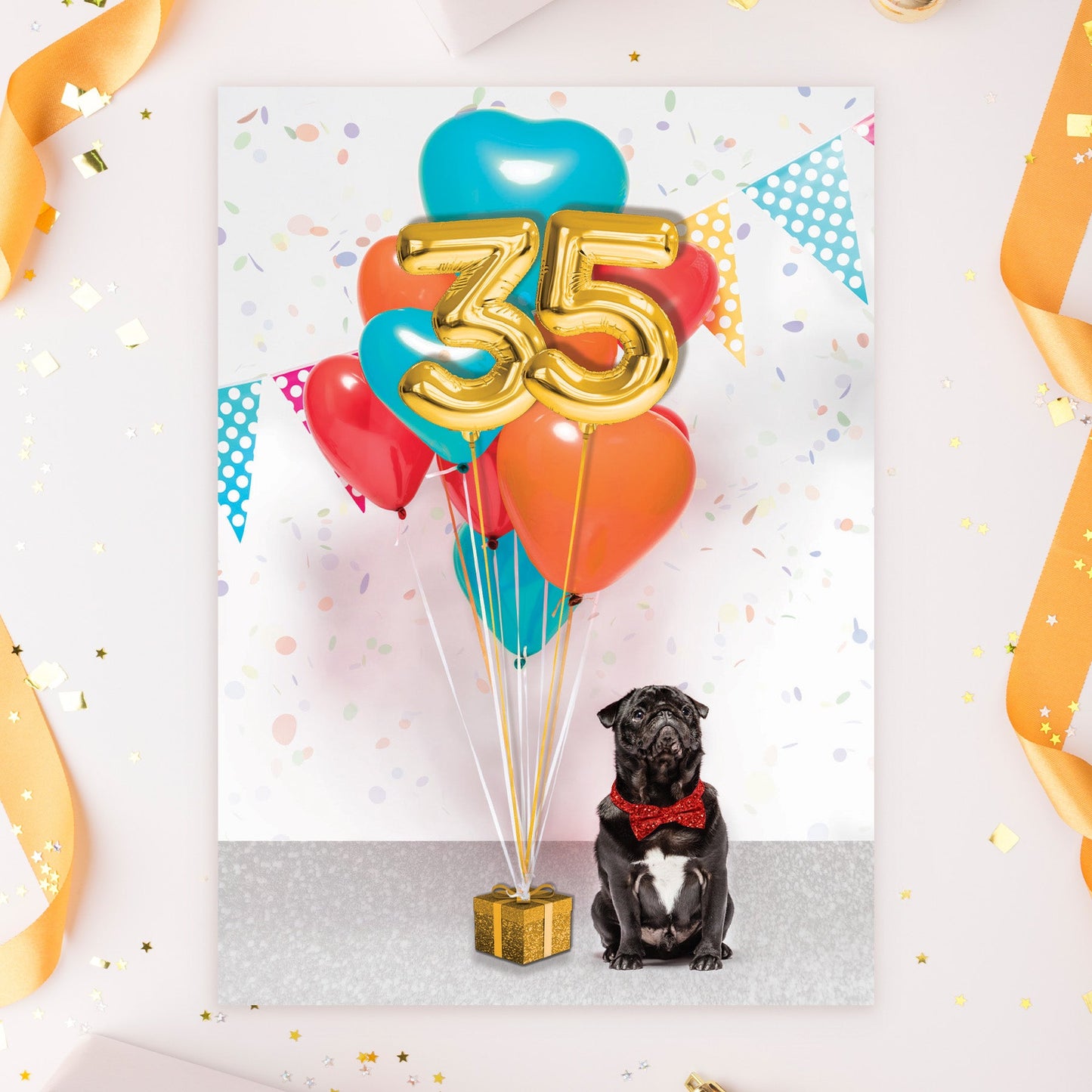 363-MLST0035D | ABD35/Dog With 35th Balloon