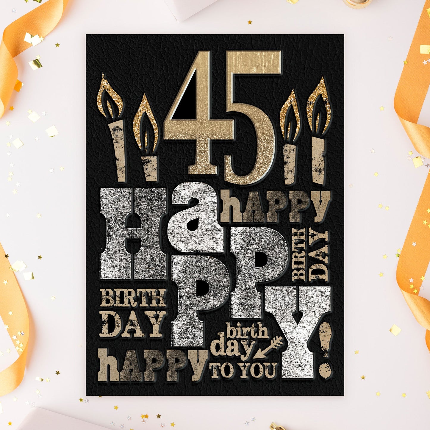 363-MLST0045C | ABD45/45th Grunge Cake