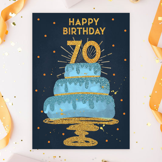 363-MLST0070D | ABD70/Seventy Blue Cake