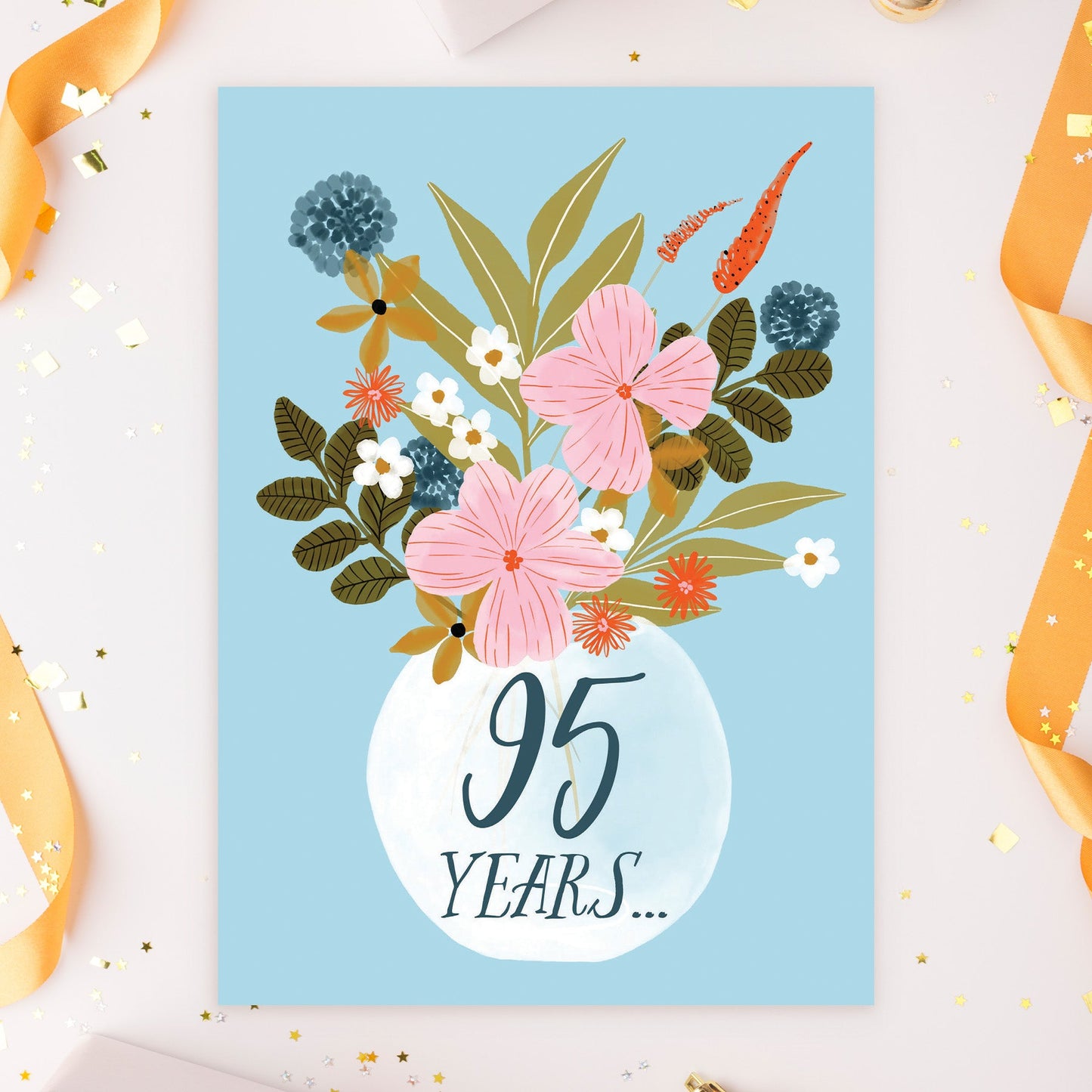 363-MLST0095D | ABD95/95 Years Floral Vase