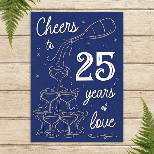 363-MLST0125D | AN/25 Years Silver Floral