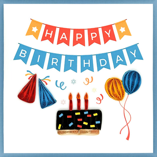 644-QUILL0041 | BD/Bunting and Cake