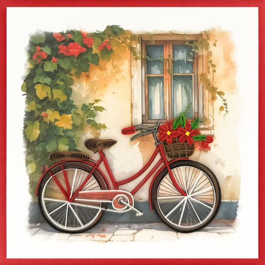 644-QUILL0129 | BL/Red Bicycle