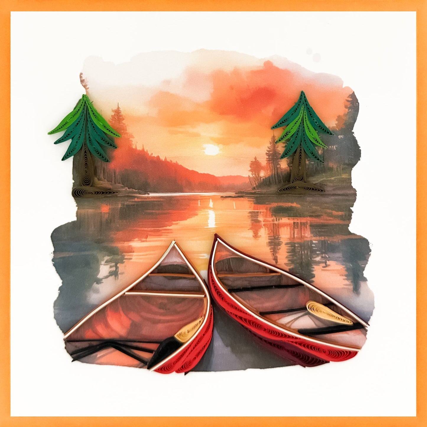 644-QUILL0132 | BL/Canoe Sunset
