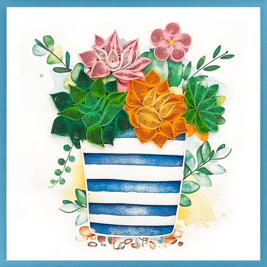 644-QUILL0175 | BL/Succulents