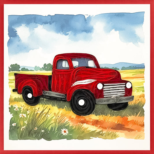 644-QUILL0180 | BL/Red Truck