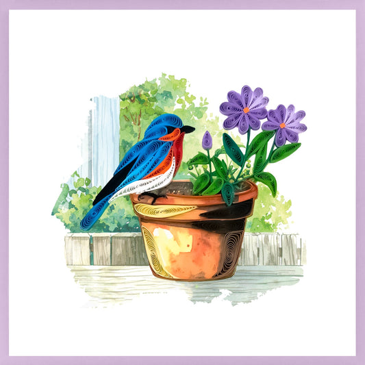 644-QUILL0185 | BL/Blue Bird Garden