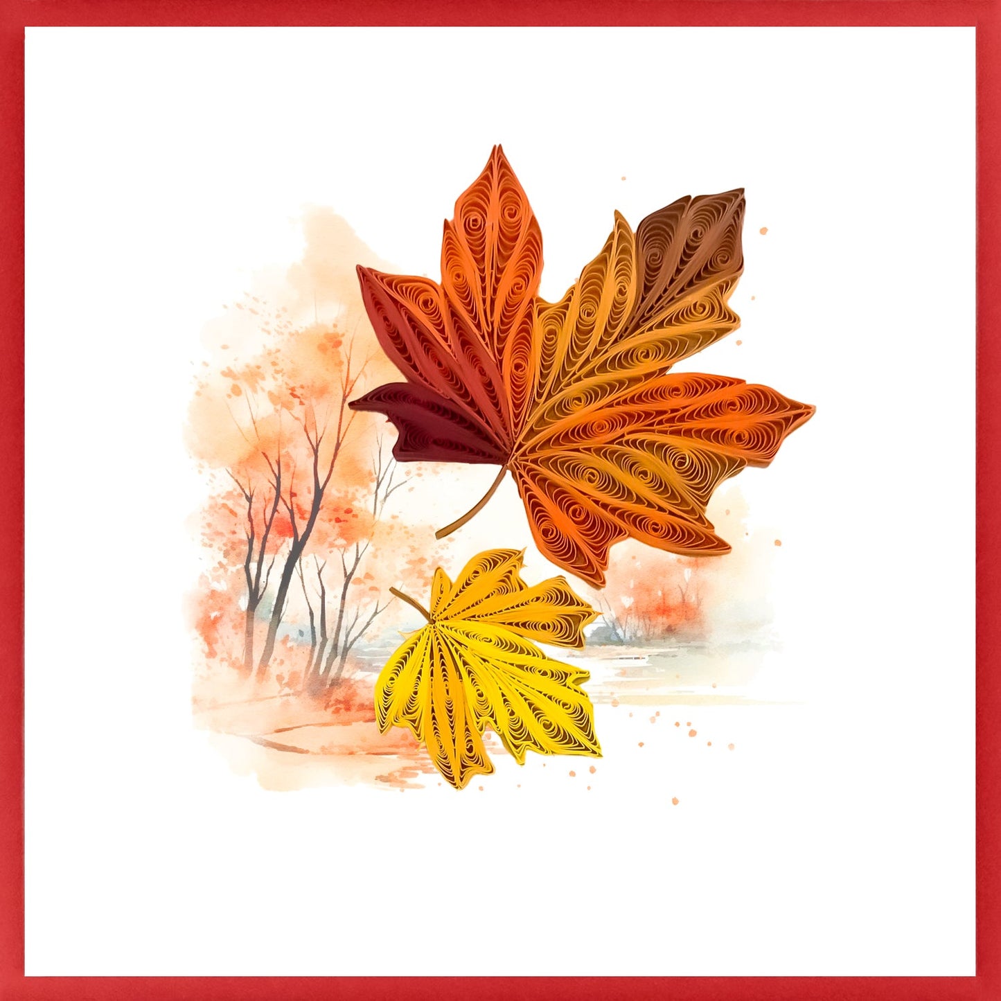 644-QUILL0195 | BL/Maple Leaves