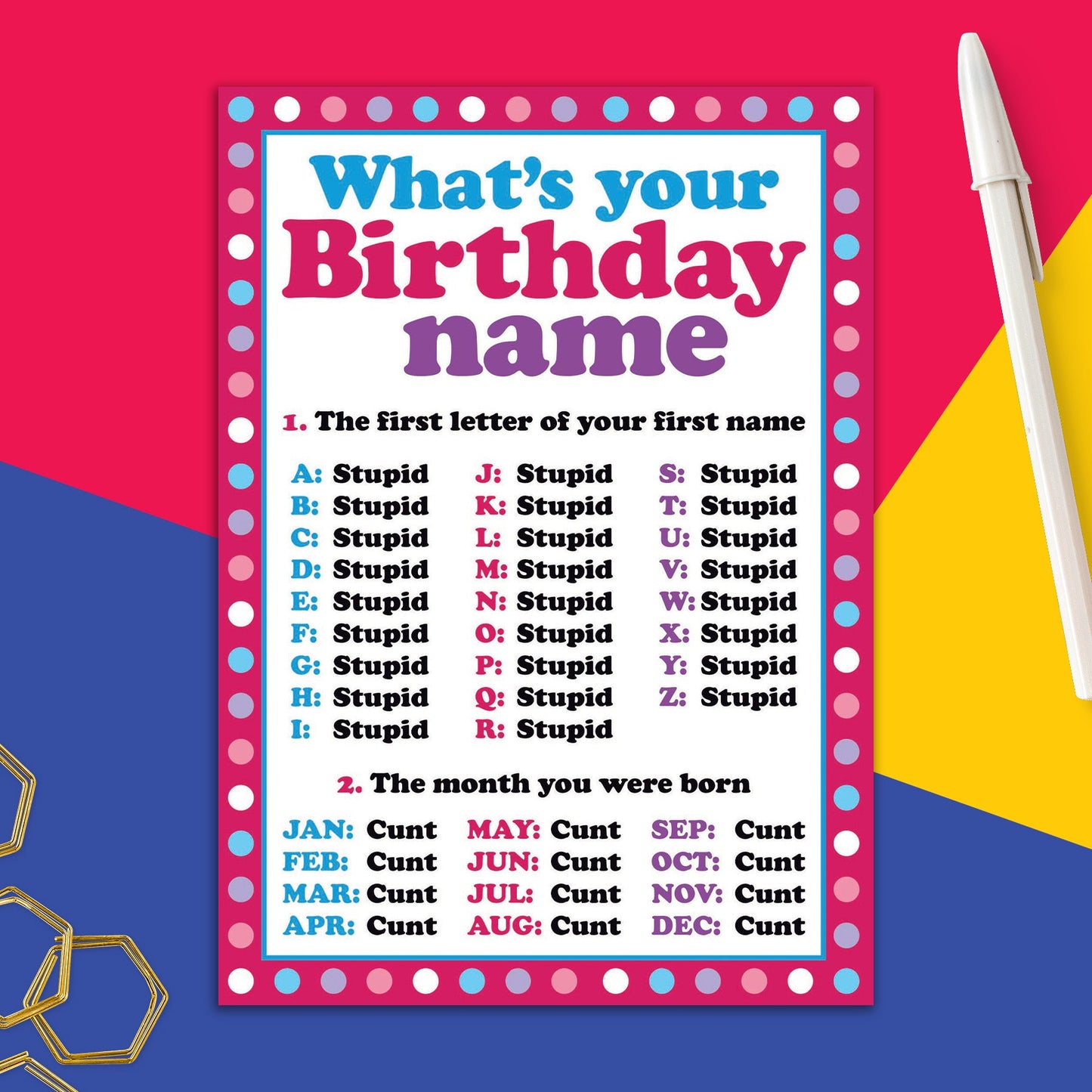 6723-RAN 73 | BD/Birthday Name Rude