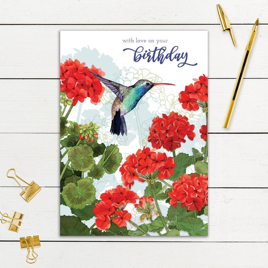 564-SIOPE0879L | BD/Red Flower Hummingbird