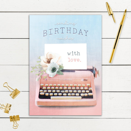 564-SIOPE0938S | BD/Birthday Wishes Typewriter