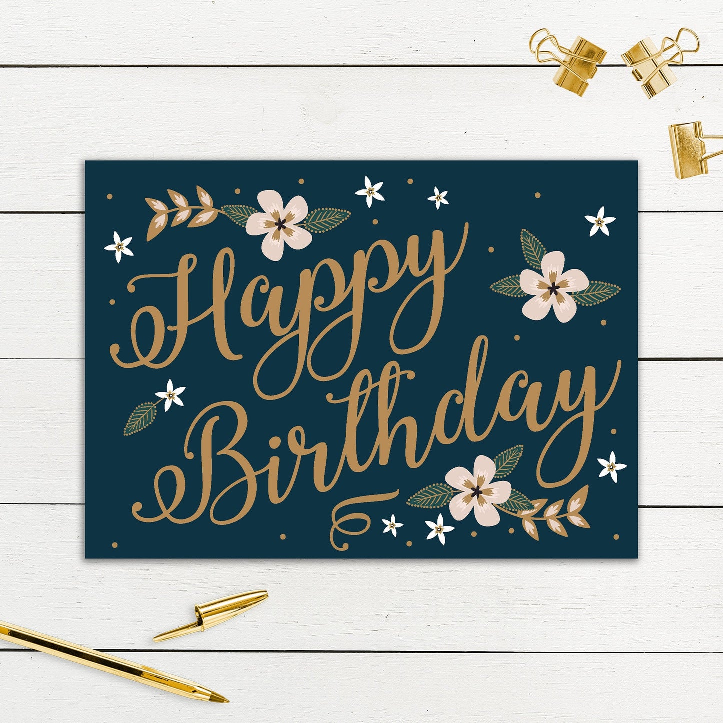 564-SIOPE0950L | BD/Navy Floral Birthday